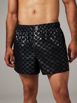 Savage X Fenty Knight Shift Cotton Boxers Black USA | 092-FEGKBJ