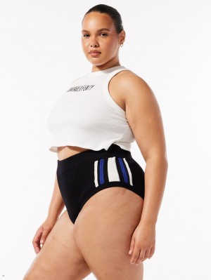 Savage X Fenty Lit Leisure Knit Booty Black USA | 165-EZNFRL