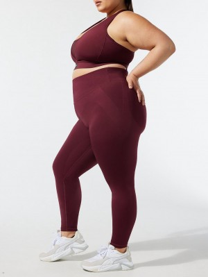 Savage X Fenty Locked & Lifted High-Waist Burgundy USA | 289-YOMZTN