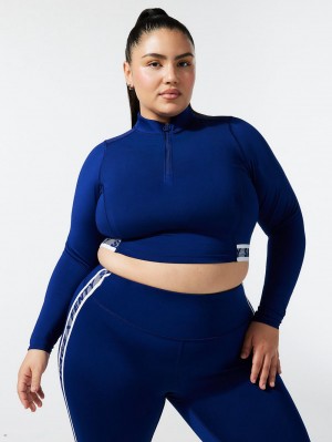 Savage X Fenty Main Player Half-Zip Blue USA | 786-YVBSZF