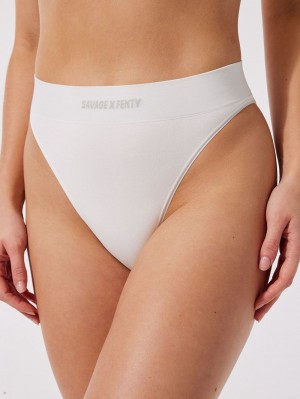 Savage X Fenty Seamless High-Waist White USA | 147-UGKJES