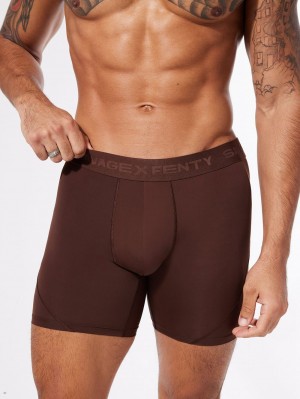 Savage X Fenty Shadow Fit Boxer Brown USA | 961-IAGCQX