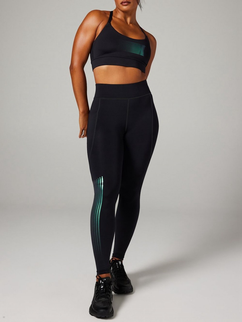 Savage X Fenty Band-It High-Waist Black Green USA | 159-UTOKFM