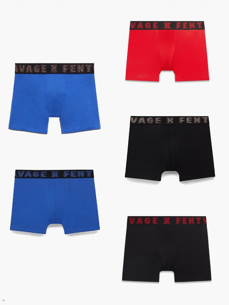 Savage X Fenty Boxer 5-Piece Set Multicolor USA | 749-MQPLGR