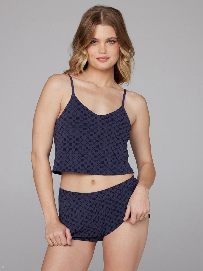 Savage X Fenty Cotton Essentials Cami Navy USA | 167-IGPVQH