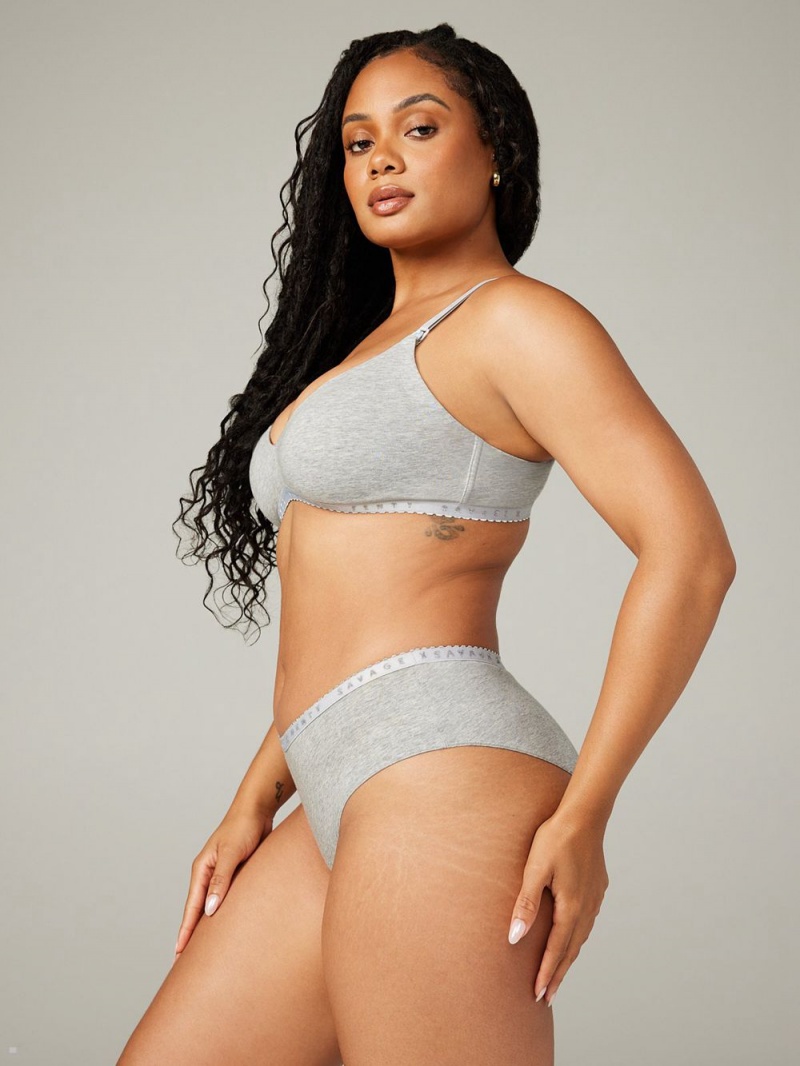 Savage X Fenty Cotton Maternity Grey USA | 407-ASLJGE