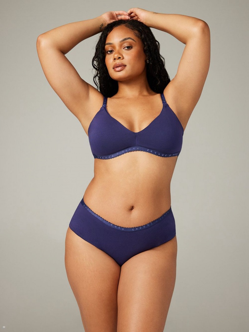 Savage X Fenty Cotton Maternity Navy USA | 846-NZAOSY