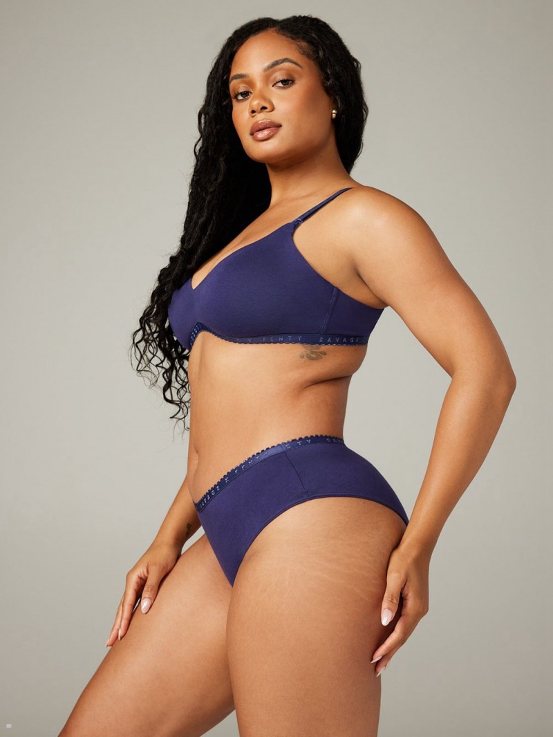 Savage X Fenty Cotton Maternity Navy USA | 846-NZAOSY