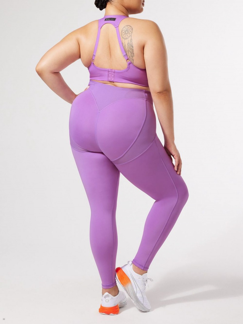 Savage X Fenty Curve Alert High-Waist Rib Purple USA | 570-IMTHUQ