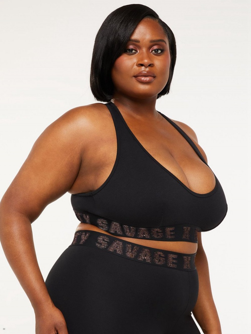 Savage X Fenty Forever Savage Scoop-Neck Black USA | 295-SUDHGA