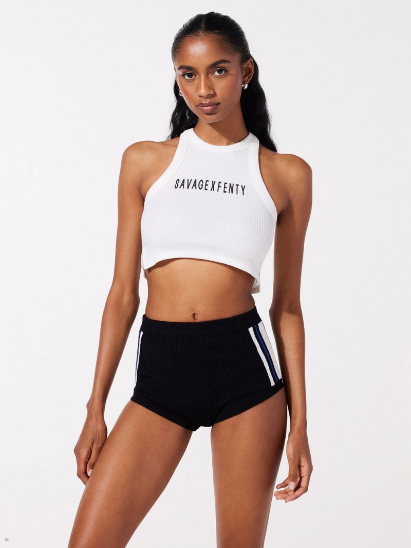 Savage X Fenty Lit Leisure Knit Booty Black USA | 408-KCLOWN