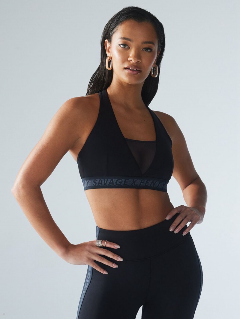 Savage X Fenty Main Player Medium-Impact Black USA | 836-SHPMVU