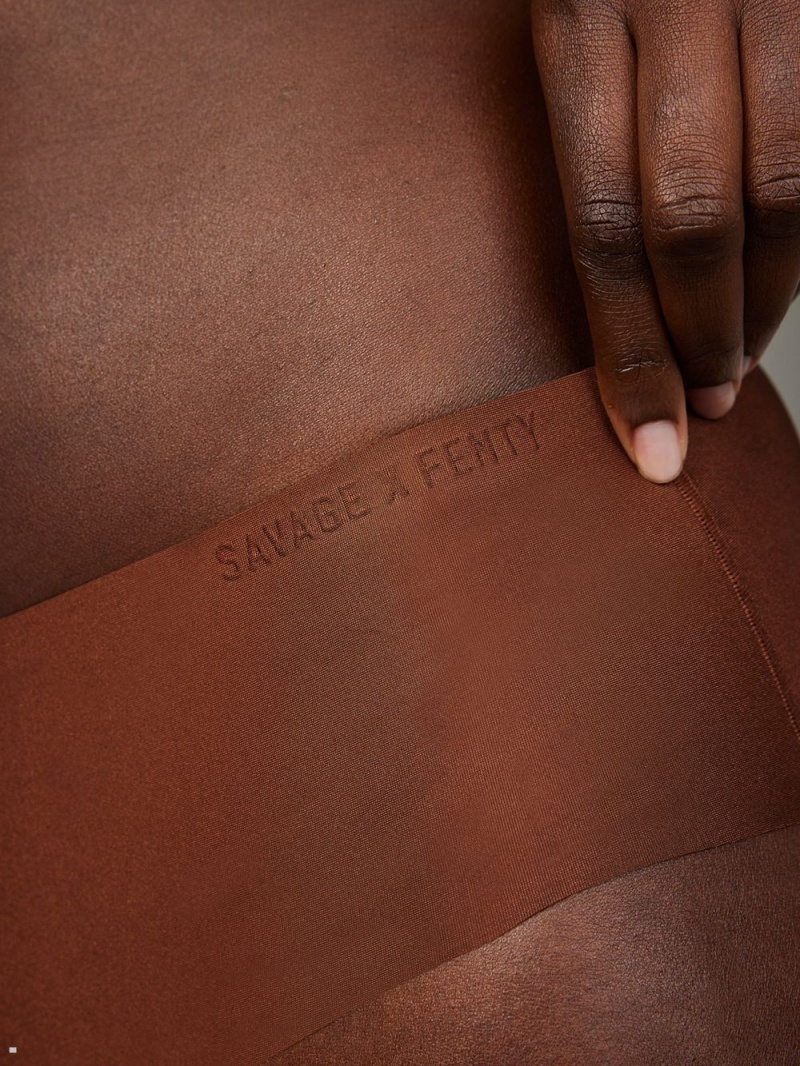 Savage X Fenty New Microfiber No-Show Brown USA | 986-QBAYOZ