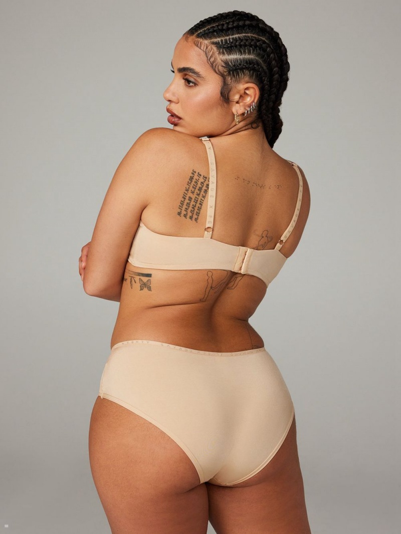 Savage X Fenty New Microfiber Unlined Beige USA | 647-MOSDYQ