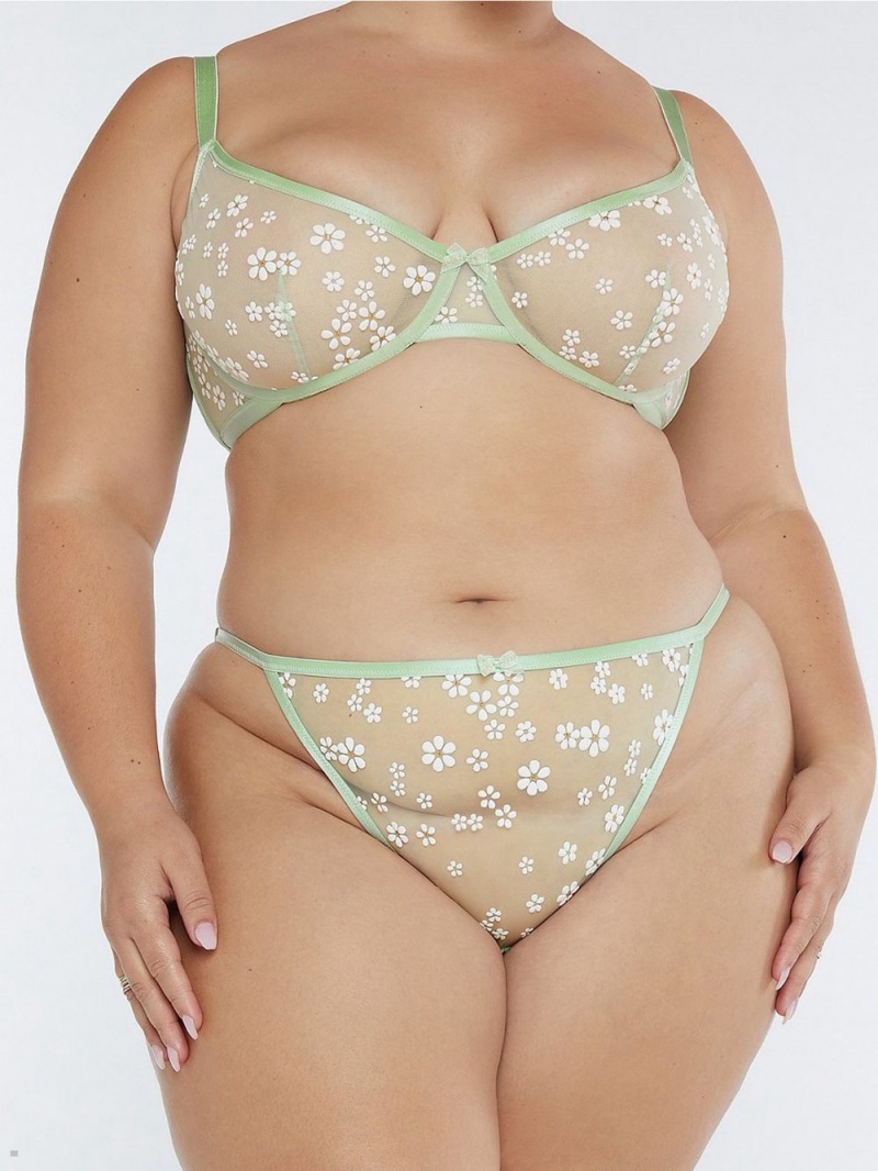 Savage X Fenty Puff Daisy String Mint USA | 273-WJRKUC