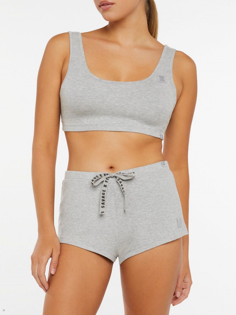 Savage X Fenty Rib Sleep Grey USA | 346-BRTQFI