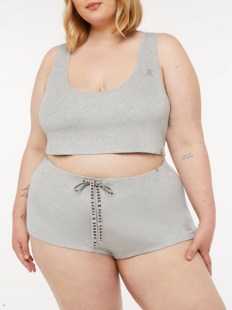 Savage X Fenty Rib Sleep Grey USA | 503-CDXPTE