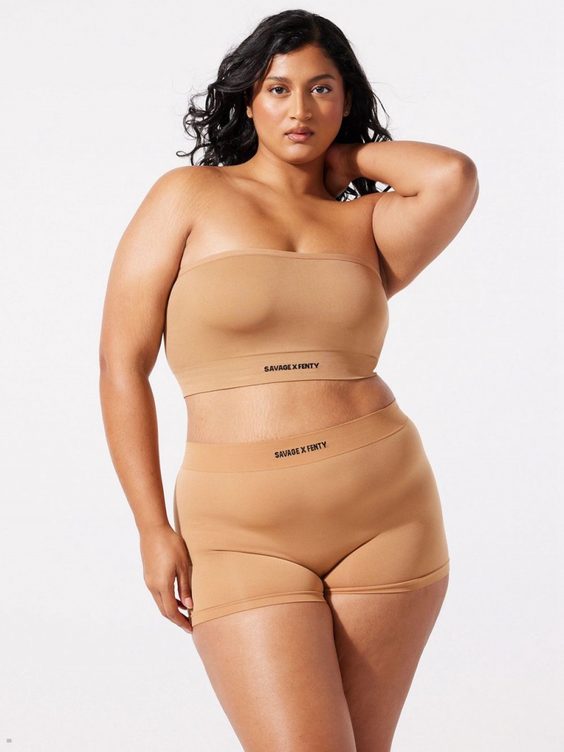 Savage X Fenty Seamless Bandeau Beige USA | 481-GIJEZH