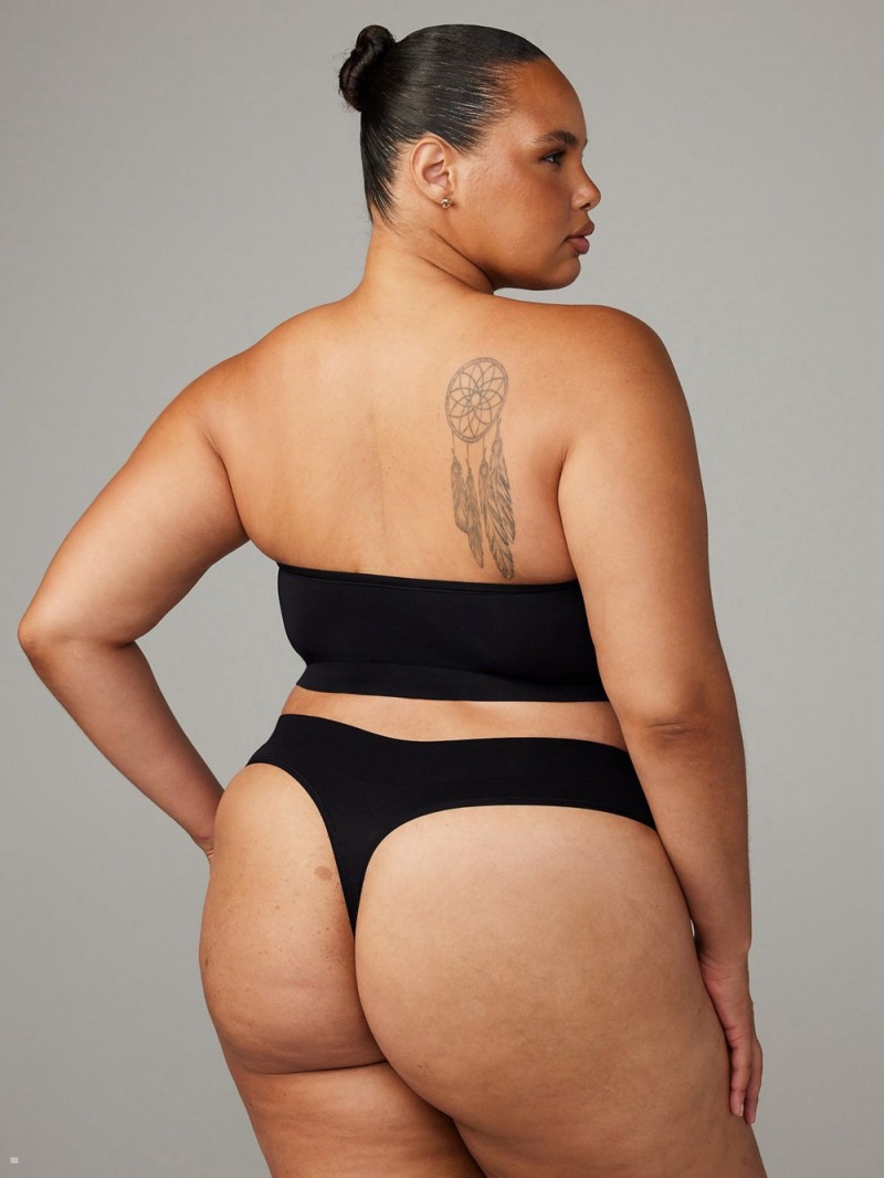 Savage X Fenty Seamless Bandeau Black USA | 165-ZWAHMV