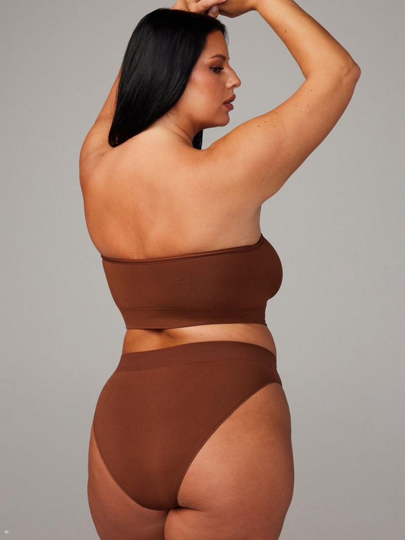 Savage X Fenty Seamless Bandeau Brown USA | 571-KWGCPB