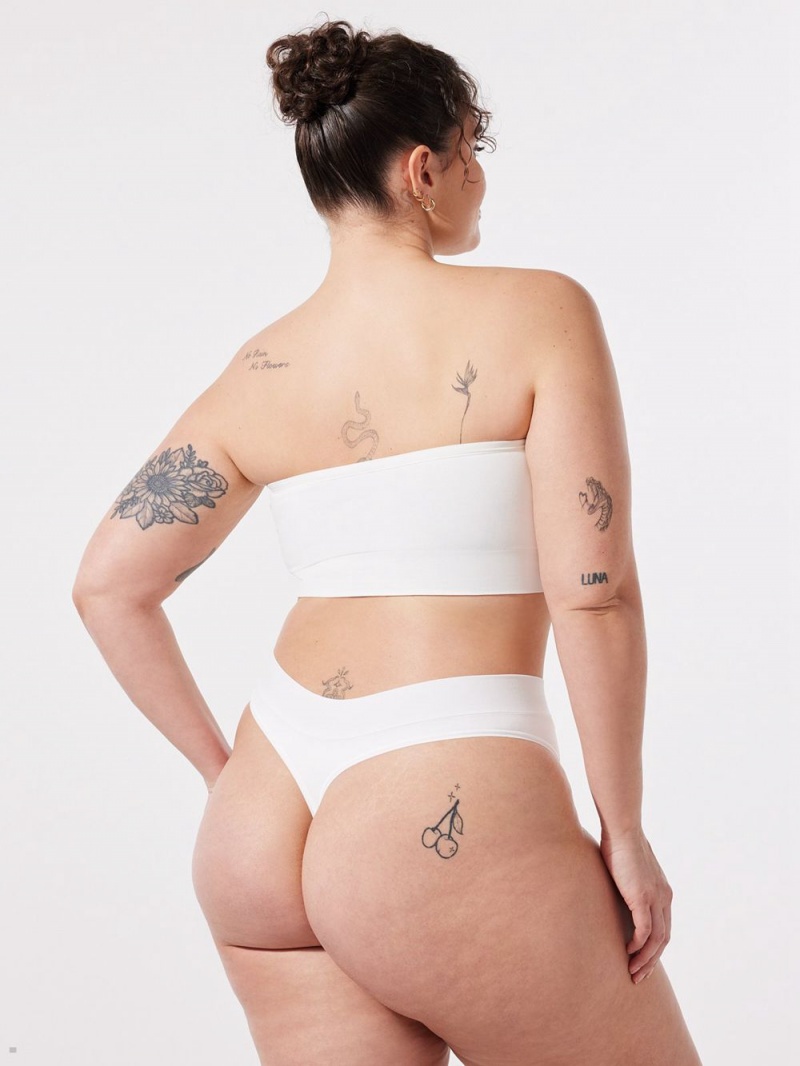 Savage X Fenty Seamless Bandeau White USA | 218-KICGBP