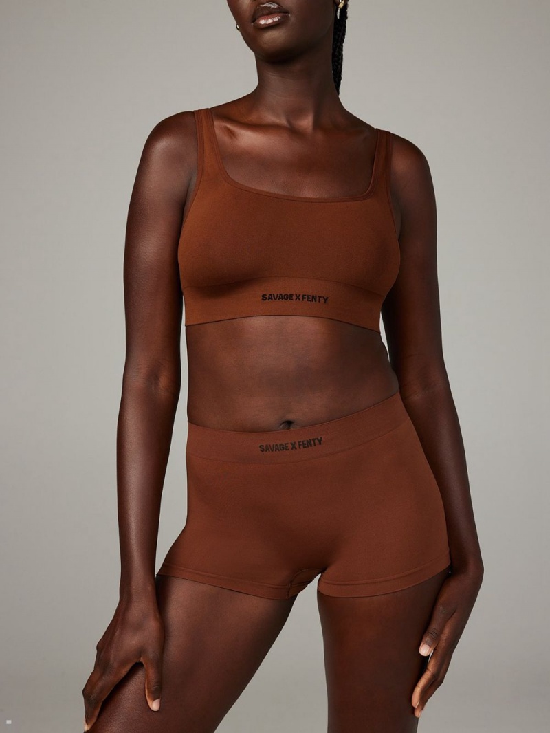 Savage X Fenty Seamless Brown USA | 873-HVOGQC