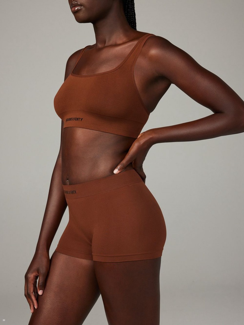 Savage X Fenty Seamless Brown USA | 873-HVOGQC