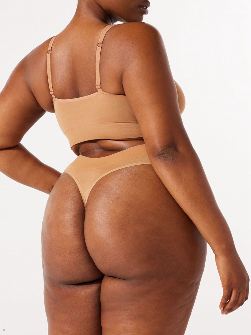 Savage X Fenty Seamless High-Waist Beige USA | 946-ZWPTSX