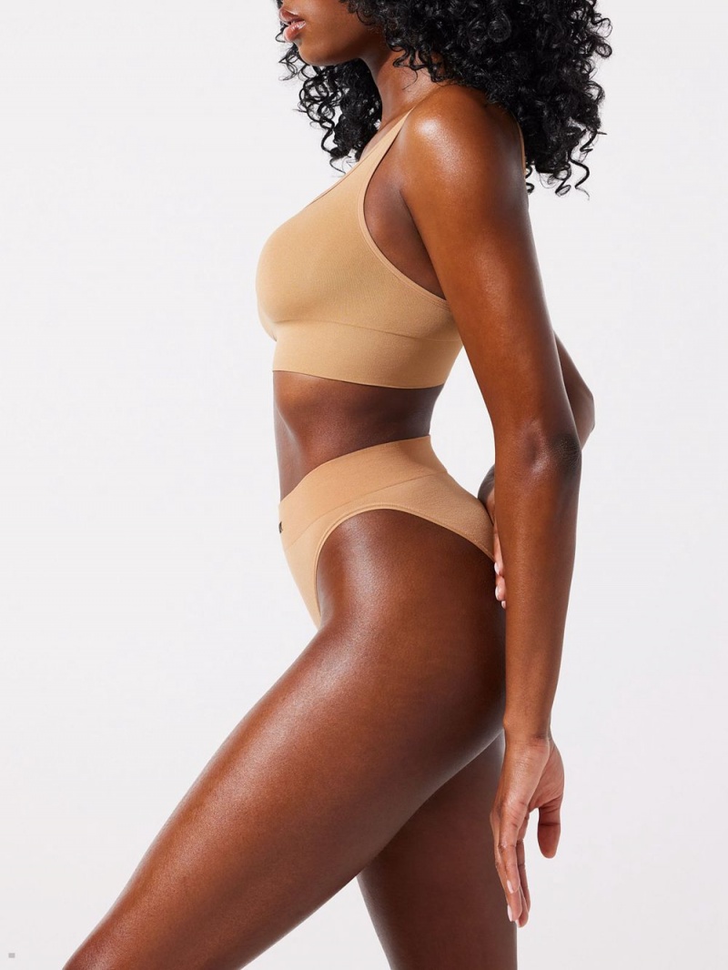 Savage X Fenty Seamless High-Waist Beige USA | 473-IUHGJX