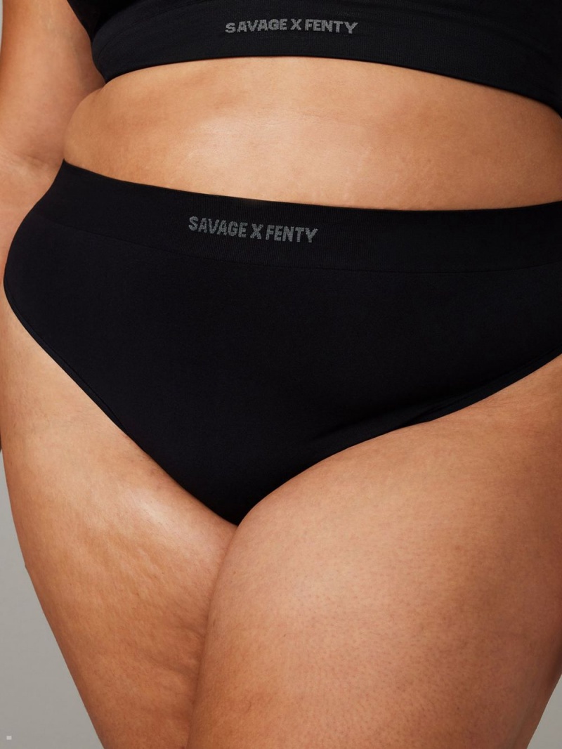 Savage X Fenty Seamless High-Waist Black USA | 470-WYLMFR