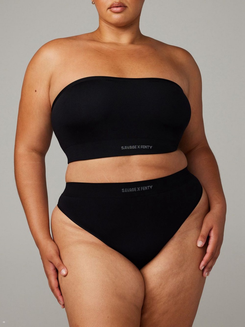 Savage X Fenty Seamless High-Waist Black USA | 470-WYLMFR