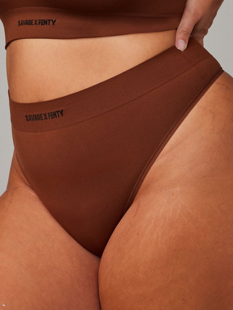 Savage X Fenty Seamless High-Waist Brown USA | 850-KDVNIL