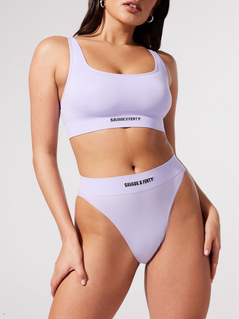 Savage X Fenty Seamless High-Waist Purple USA | 713-BZHAJT