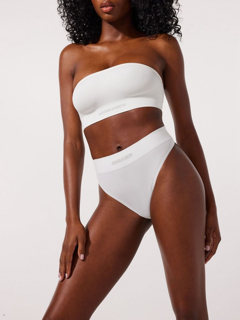 Savage X Fenty Seamless High-Waist White USA | 382-ALEJGN