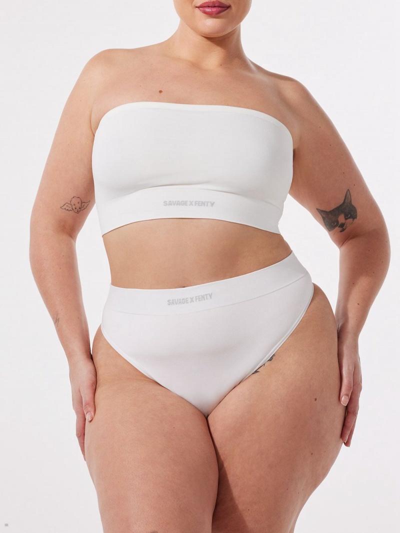 Savage X Fenty Seamless High-Waist White USA | 952-YOPMRS