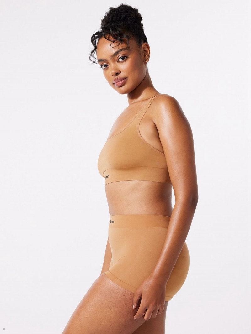 Savage X Fenty Seamless Scoop-Neck Beige USA | 481-ESYALN