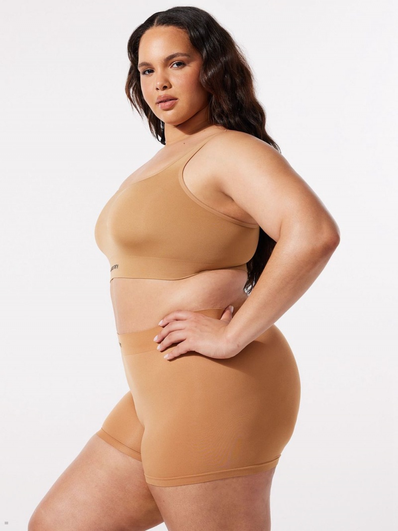 Savage X Fenty Seamless Scoop-Neck Beige USA | 457-LNTOYP