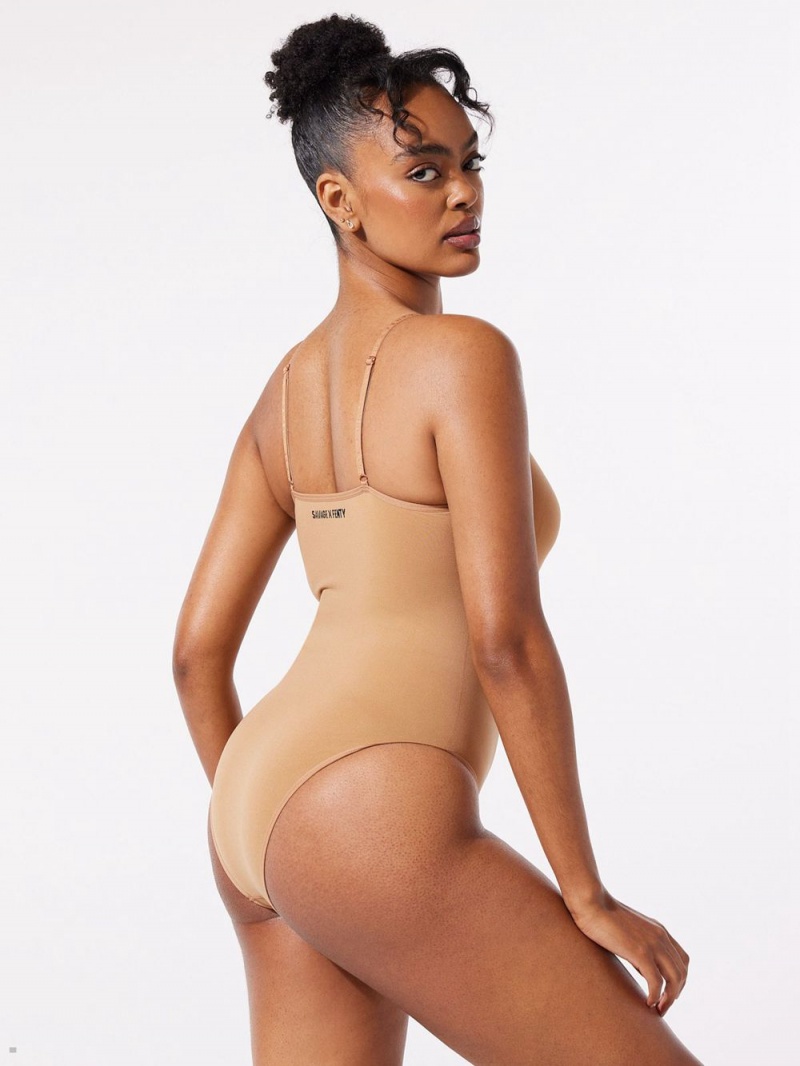 Savage X Fenty Seamless Teddy Beige USA | 635-URXKGB