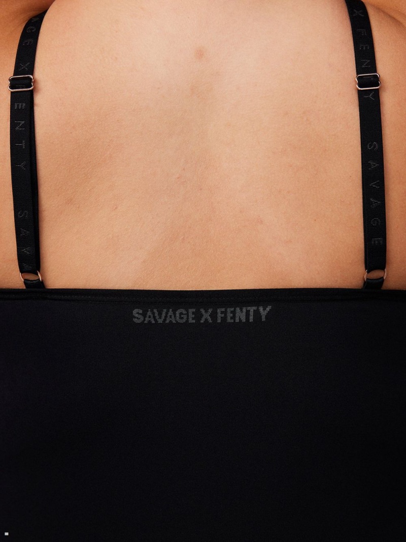 Savage X Fenty Seamless Teddy Black USA | 713-FUNWST