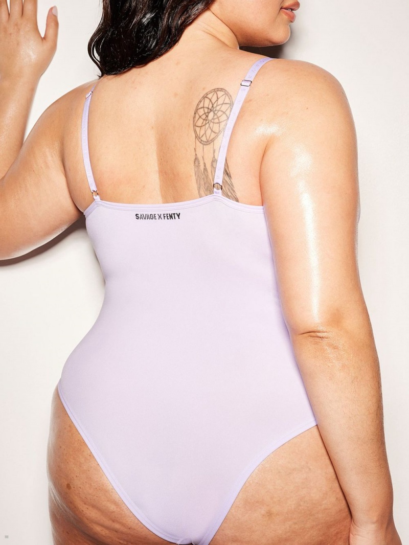 Savage X Fenty Seamless Teddy Purple USA | 475-SHMXLA