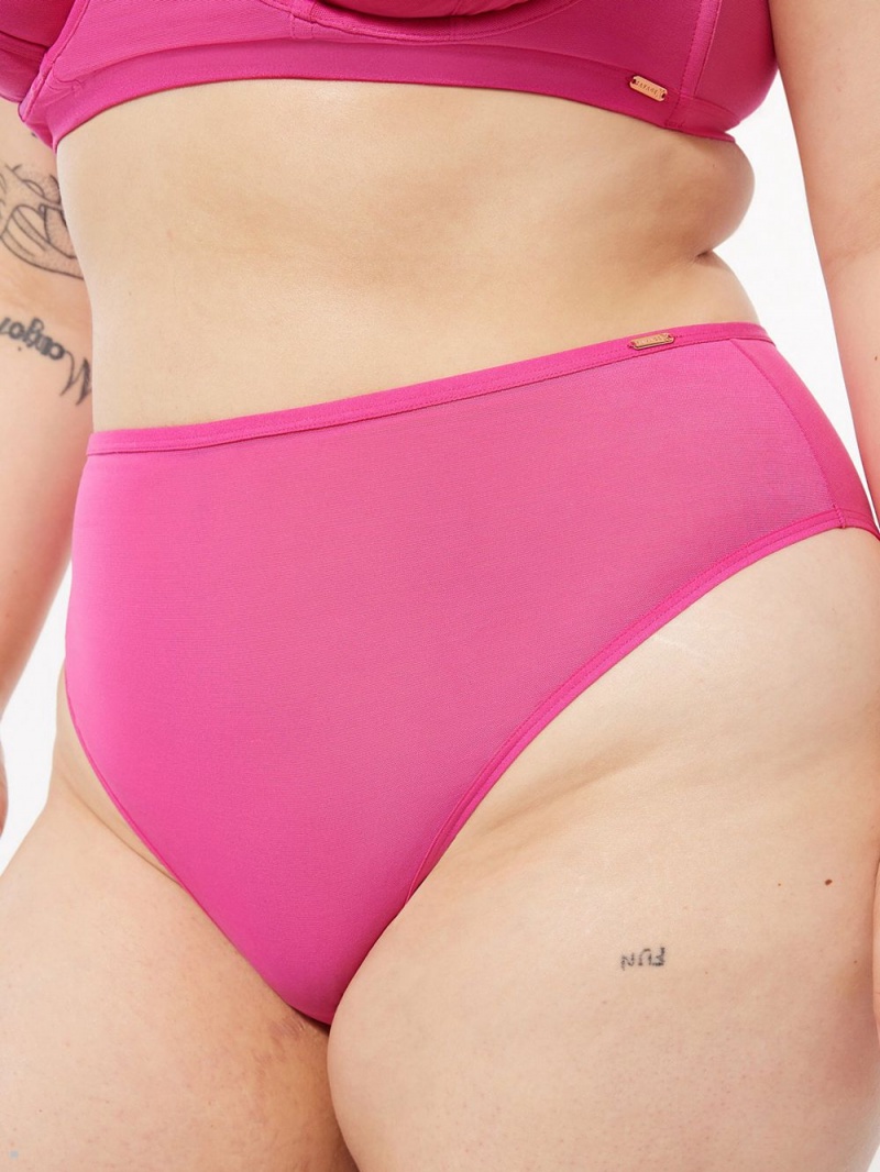 Savage X Fenty See Thru U High-Waist Pink USA | 156-QVGYPU