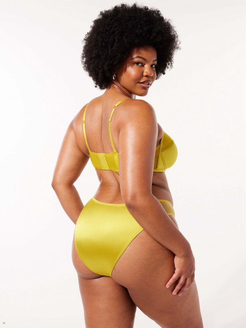 Savage X Fenty Sexties Overwire Yellow USA | 283-BJXCAM