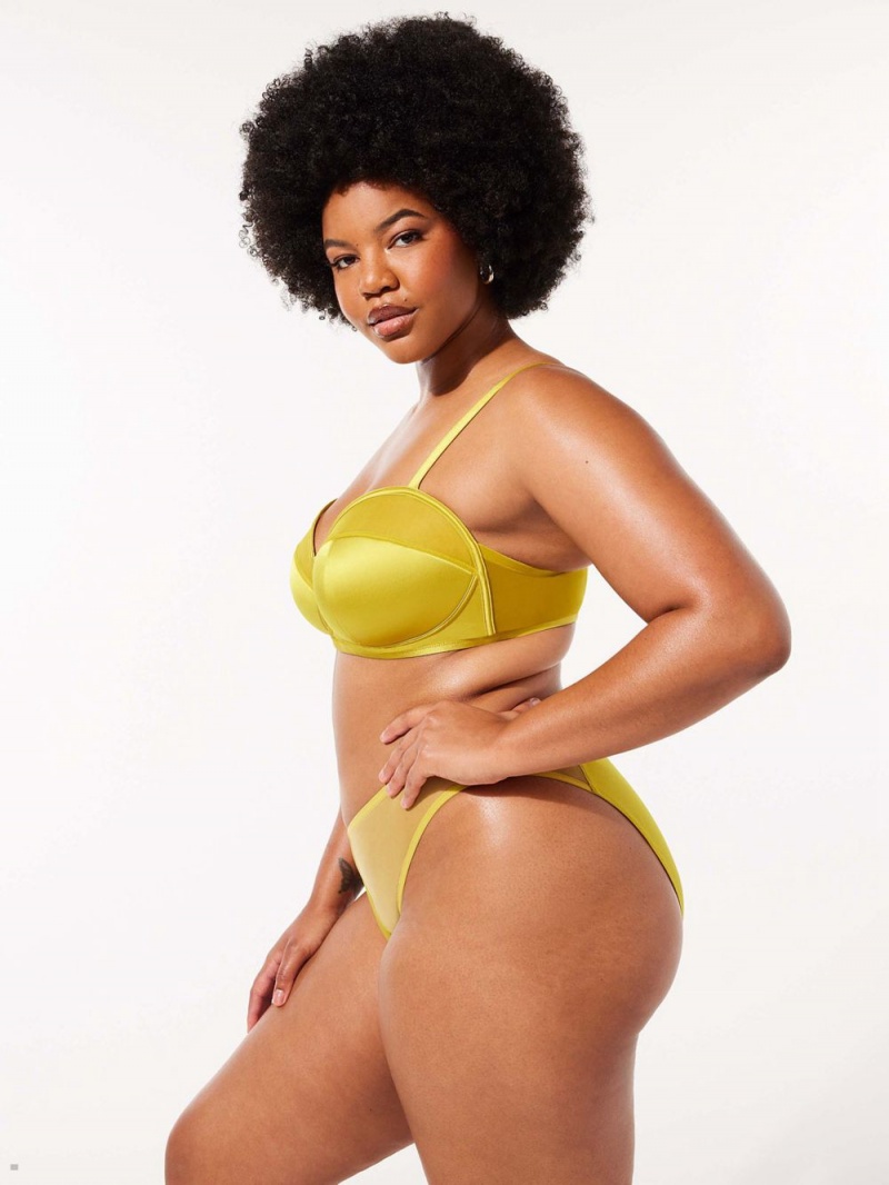 Savage X Fenty Sexties Overwire Yellow USA | 283-BJXCAM