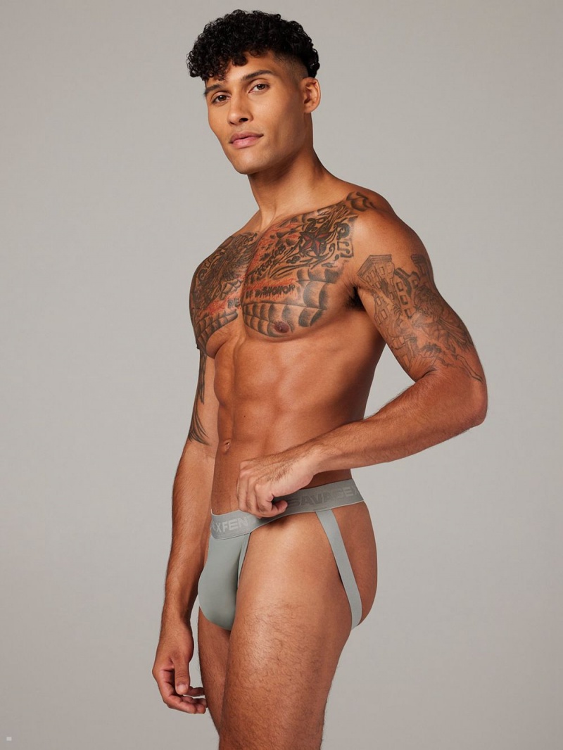 Savage X Fenty Shadow Fit Jock Strap Deep Grey USA | 823-APJCWV