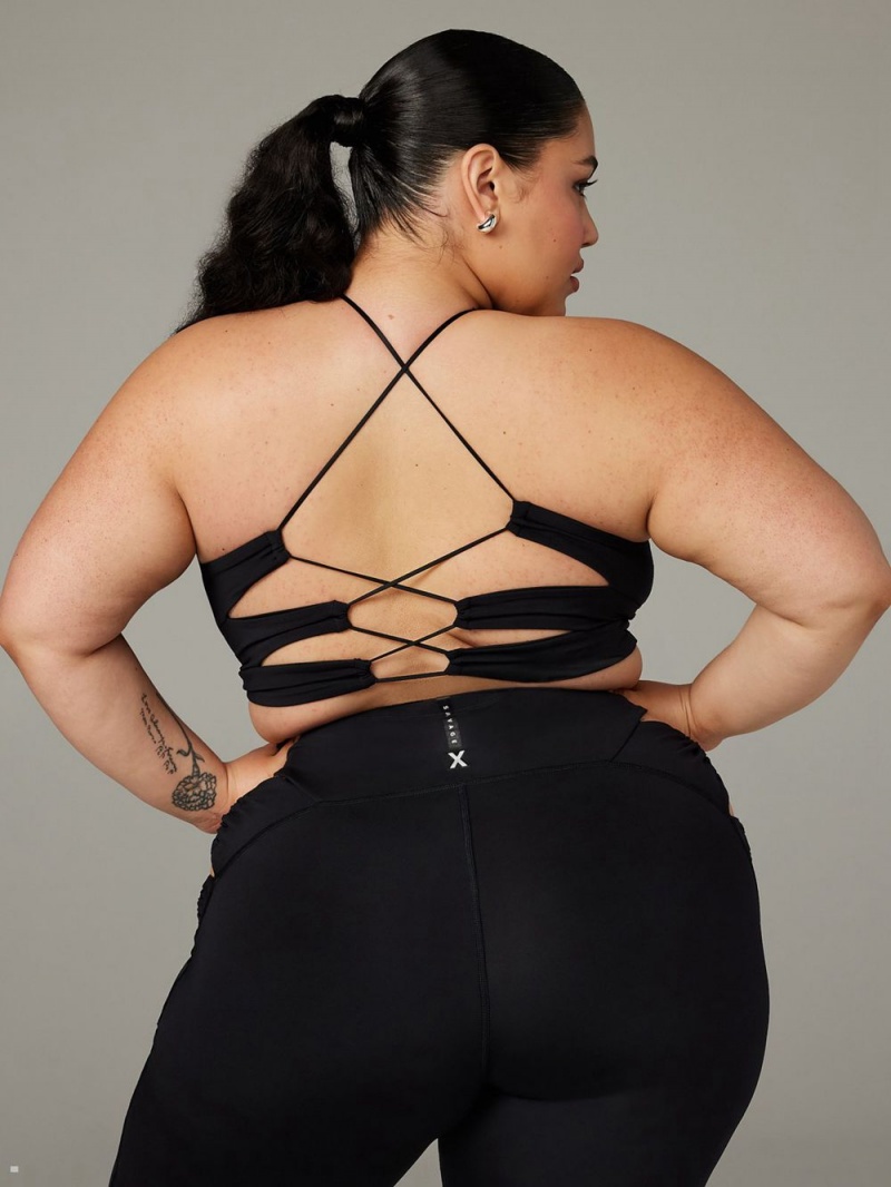 Savage X Fenty Wildcat Strappy-Back Tank Black USA | 650-KGFTSN