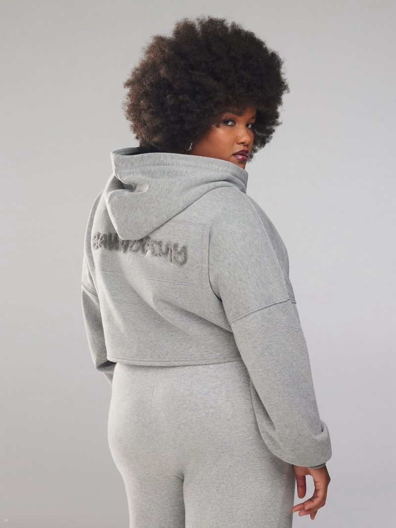 Savage X Fenty Xssential Cropped With Logo Grey USA | 294-DLBAQG