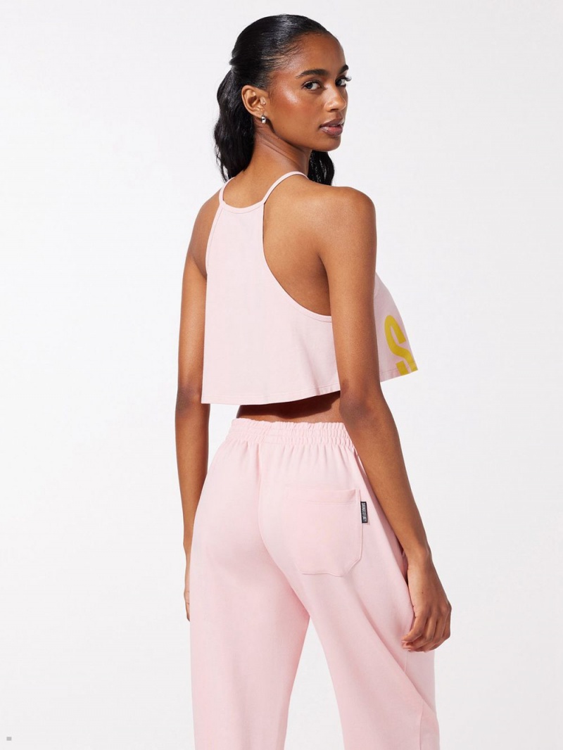 Savage X Fenty Xssential Sexties Flutter Cami Pink USA | 867-CBGIJV